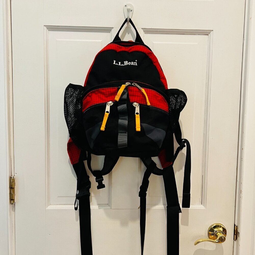 Vitnage LL Bean White Mountain Hiking Backpack Red & Black
